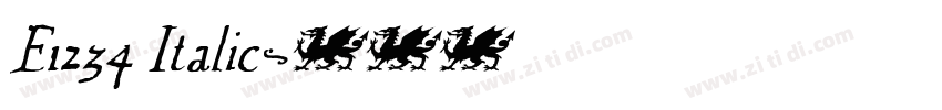 E1234 Italic字体转换